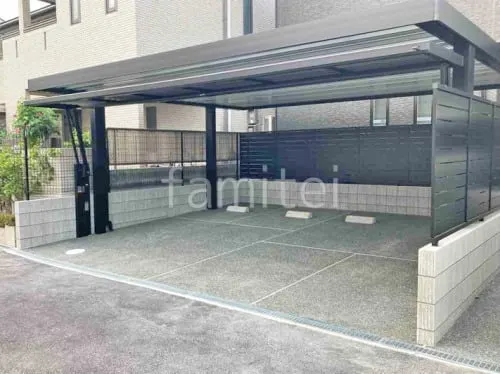 大阪市 新築シンプル クローズ外構