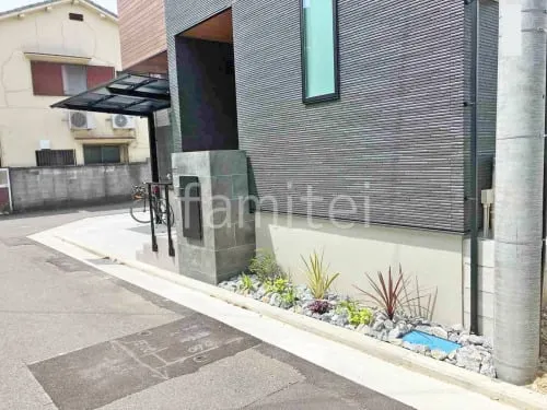 八尾市 新築シンプル オープン外構