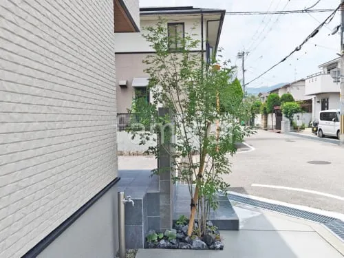 宝塚市 新築シンプル オープン外構