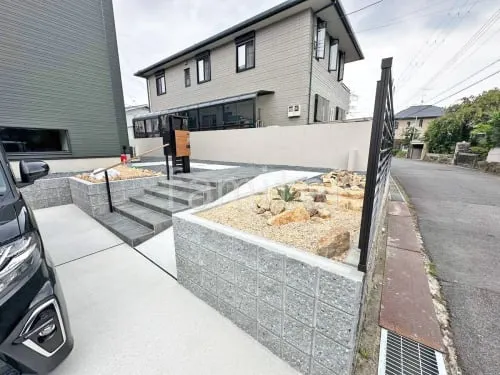 大津市 新築ベーシック オープン外構