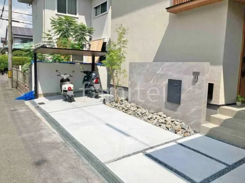 寝屋川市 新築シンプル オープン外構