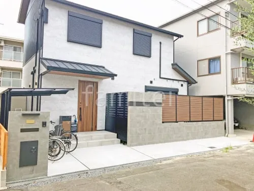 吹田市 新築シンプル オープン外構