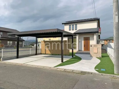 高島市 新築シンプル オープン外構