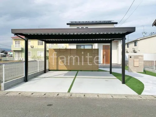 高島市 新築シンプル オープン外構