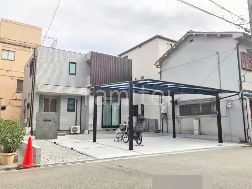 大阪市 新築シンプル オープン外構