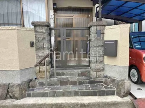 貝塚市 リフォームシンプル セミクローズ外構