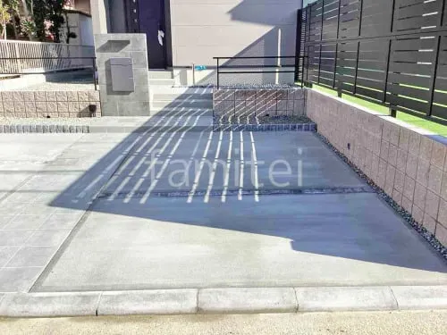 川西市 新築シンプル オープン外構