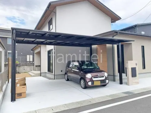 湖南市 新築シンプル オープン外構