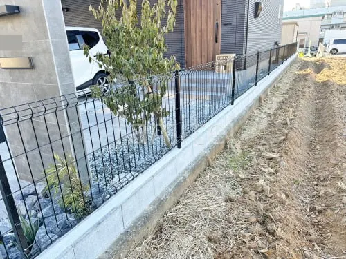 伊丹市 新築シンプル オープン外構