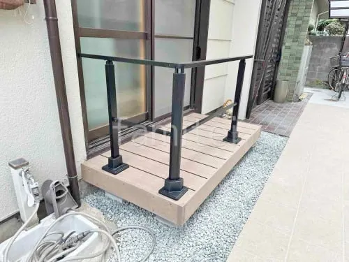 西宮市 新築シンプル セミクローズ外構