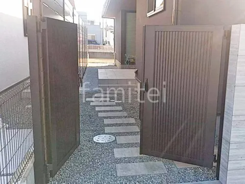 和歌山市 新築シンプル セミクローズ外構