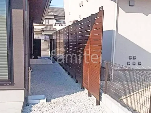 和歌山市 新築シンプル セミクローズ外構