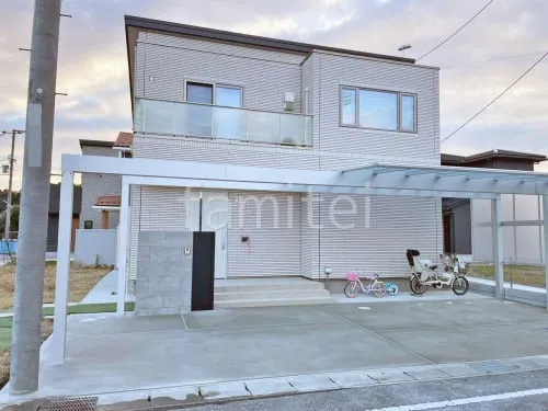 草津市 新築シンプル オープン外構