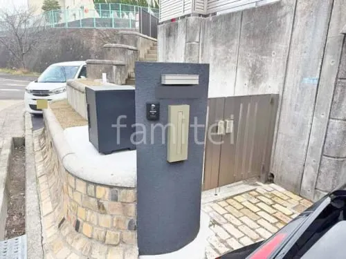 和泉市 新築シンプル セミクローズ外構