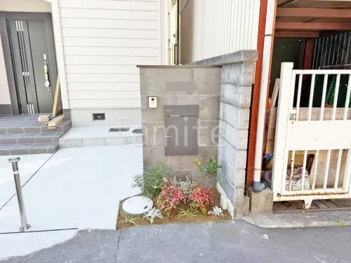 大阪市 リフォームシンプル クローズ外構