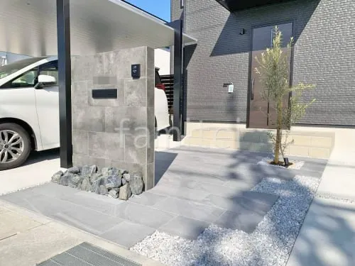 草津市 新築シンプル オープン外構