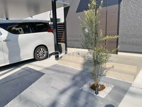 草津市 新築シンプル オープン外構