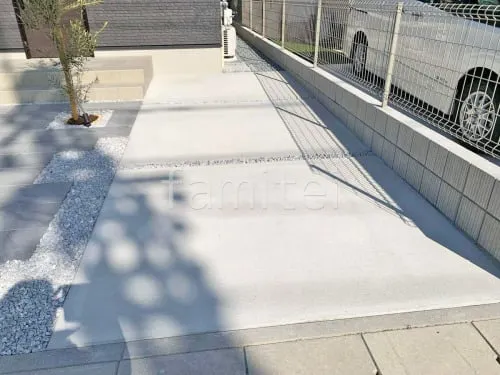 草津市 新築シンプル オープン外構