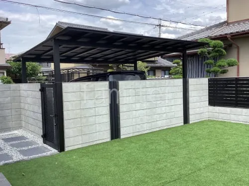 三宅町 新築シンプル オープン外構