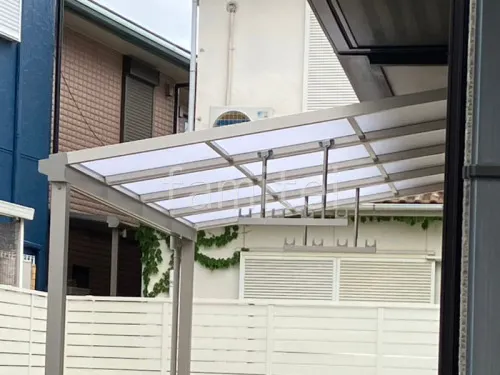 和歌山市 目隠しフェンス塀 1階テラス屋根 ウッドデッキ