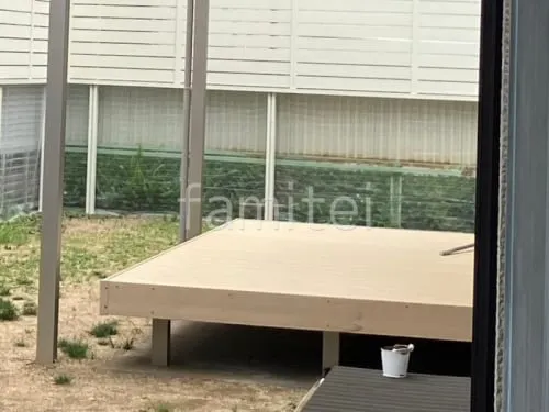 和歌山市 目隠しフェンス塀 1階テラス屋根 ウッドデッキ