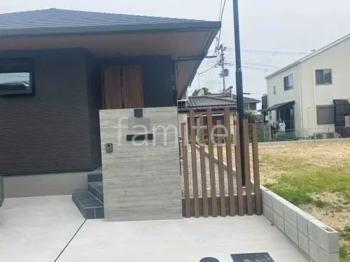 京田辺市 新築シンプル オープン外構