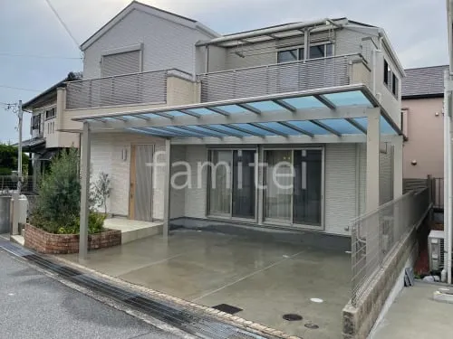 神戸市 カーポート YKKAP エフルージュFIRST横2台用