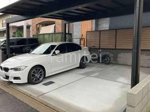 西京区 新築シンプル オープン外構