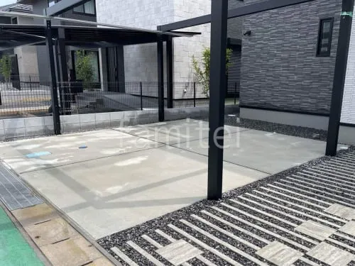 草津市 新築シンプル オープン外構