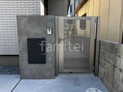 大和郡山市 新築シンプル セミクローズ外構