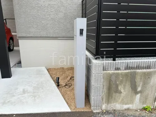 宝塚市 新築シンプル セミクローズ外構