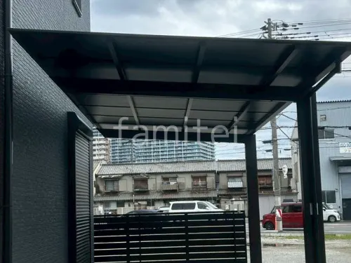 八尾市 目隠しフェンス塀 カーポート