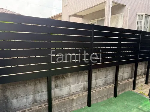 甲賀市 目隠しフェンス塀 F&F マイティウッドデコll 高尺タイプ