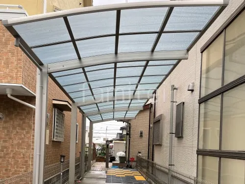 姫路市 カーポート YKKAP アリュース 縦2台