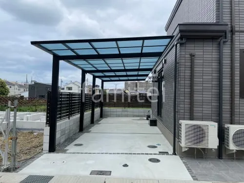明石市 カーポート 三協アルミ セルフィ 縦2台