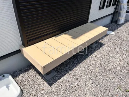 大山崎町 カーポート 1台用 ウッドデッキ