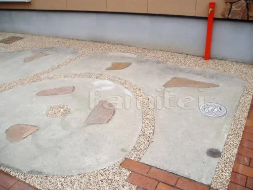 堺市　車庫リフォーム外構　草目路：芝生撤去