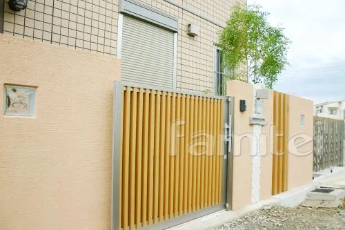 岸和田市で引戸門扉のクローズ外構工事　