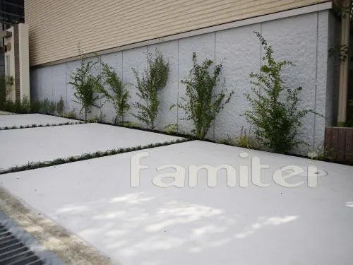 神戸市のオープン外構　坂道　UD手すり　カーポート