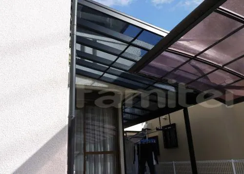 守山市　リフォーム外構　車庫増設　レンガ花壇