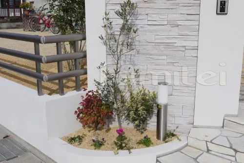 守山市　リフォーム外構　洋風エレガント　カーポート　スライド門扉