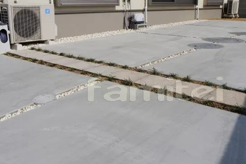 和歌山市 リフォーム外構 テラス屋根 目隠しスクリーン 駐車場床 草目地