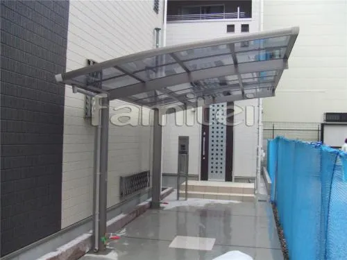 大阪市　カーポート　プライスポート1台　ベランダ物干し　レギュラーテラス屋根2F