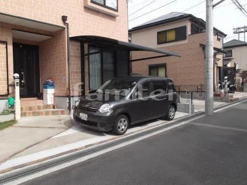 茨木市　カーポート１台　三協エクレージ　土間リフォーム