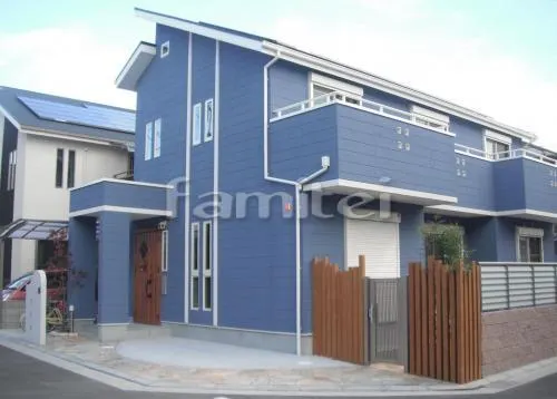 茨木市　サイクルポート　自転車屋根　勝手口門扉　芝生張り　目隠しフェンス塀　勝手口門扉　跳ね上げゲート オーバードア　