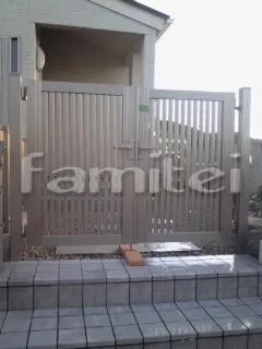 神戸市　雨除け屋根 テラス屋根１階　レギュラーサンルーム ガーデンルーム　アルミ門扉　 目隠しフェンス塀