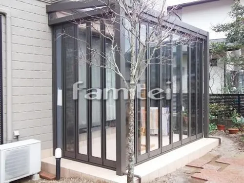 ガーデンルーム LIXIL(リクシル) ジーマ タイルデッキ 収納網戸 内部日除け サンルーム