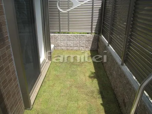 八尾市 芝生張り 姫高麗芝