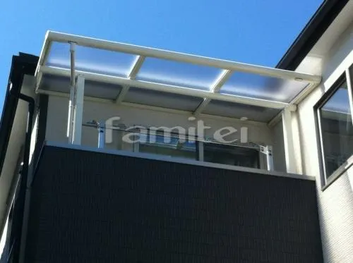 大阪市 ベランダ屋根 フラットテラス屋根２階 Ｆ型フラット屋根