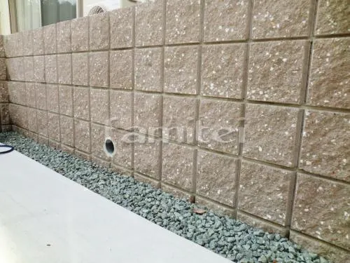 宝塚市 土留め化粧ブロック ユニソン シャモティ 境界メッシュフェンス LIXIL(リクシル) ハイグリッドフェンスUF8型